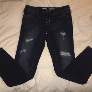 Dark Wash Jeans with Rips